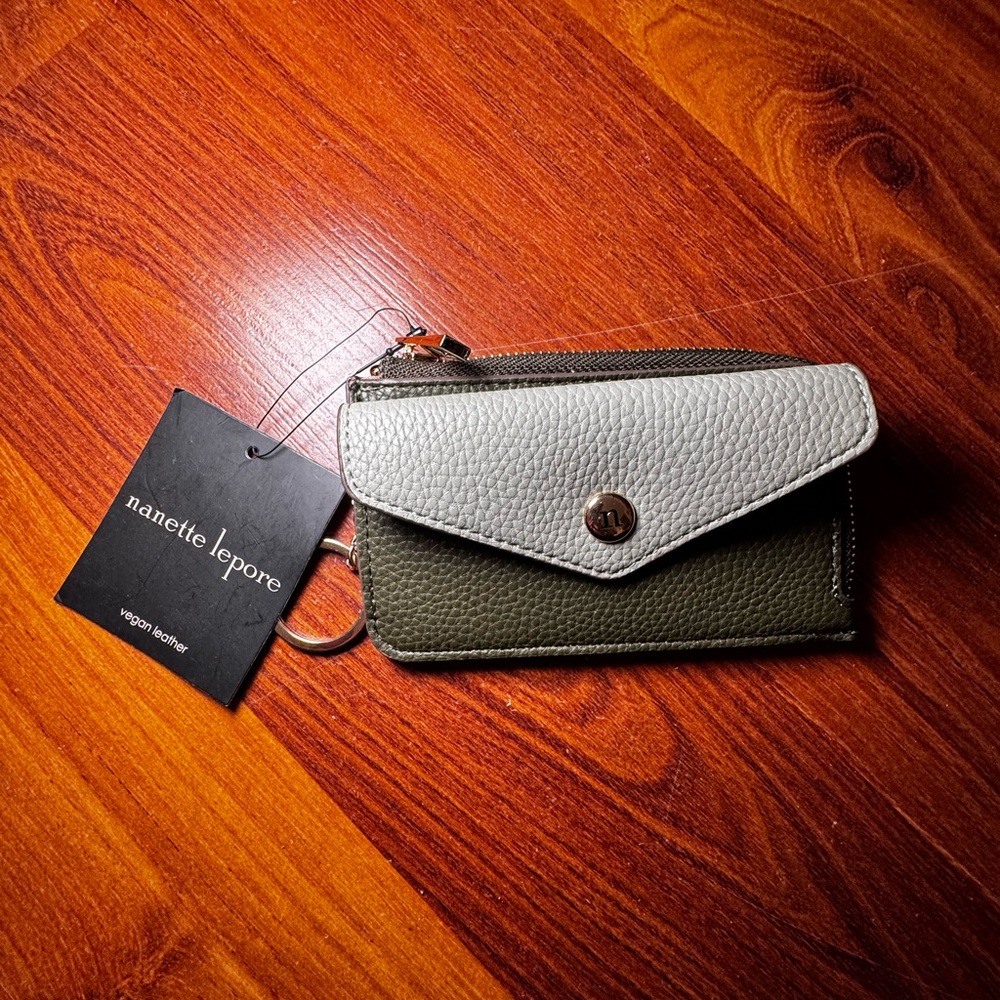 Nanette Lepore Green Keychain Card Holder